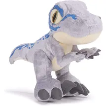 Posh Paws Jurassic World Chunky Velociraptor Dinosaurier 25,4 cm Babyblau/Blau/Grau