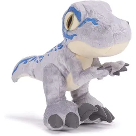 Posh Paws Jurassic World Chunky Velociraptor Dinosaurier 25,4 cm Babyblau/Blau/Grau