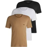 Herren Classic T-Shirts Kurzarm Shirts Pure Cotton Crew-Neck 3er Pack Farbe Mehrfarbig Artikel 265 beige/White Black Größe XL