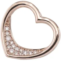 Herzanhänger JOBO "Anhänger Roségoldanhänger Herz 15 mm", roségold 585, Schmuckanhänger, Damen, SI = kleine Einschlüsse, Diamanten Roségold 585, Diamanten, Roségold 585, 14 Karat 585 Roségold mit 15 Diamanten