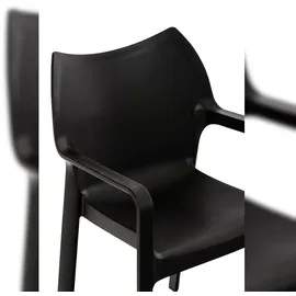 CLP Diva Gartenstuhl 57 x 53 x 84 cm schwarz 2 Stück