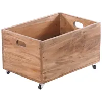 DESIGN DELIGHTS ROLLBARE HOLZKISTE Box | 26x45x30 cm (HxBxT),
