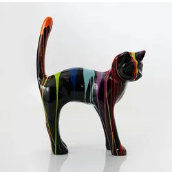 Katze Trash 115 cm schwarz - Anderes Amadeus-Harz 75x25 cm