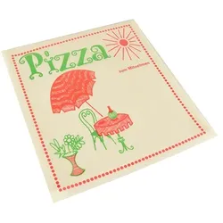 PAPSTAR 100 Pizzataschen, Pergamin 30 cm x 30 cm "Cafeteria" fettdicht