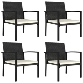 vidaXL Gartenstuhl 58,5 x 68,5 x 37 cm schwarz 4 St.