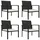vidaXL Gartenstuhl 58,5 x 68,5 x 37 cm schwarz 4 St.