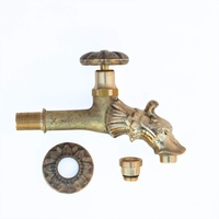 Antikas Wasserhahn | Wasserspeier aus Messing für Brunnen | Drachenkopf Design