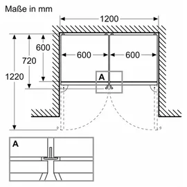 Siemens iQ500 KG49NAIBT Kühl-Gefrierkombination (440 l, 2030 mm hoch, Edelstahl)