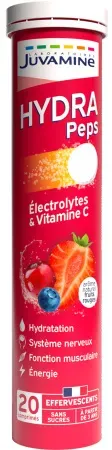 Juvamine Hydra Peps Rote Früchte 20 Brausetabletten