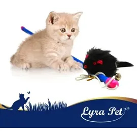 Lyra Pet Katzenangel mit Maus schwarz