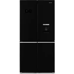 Sharp SJ-NFA35IHDBD-EU French Door Kühl-Gefrierkombination, Energieeffizienzklasse D (A bis G), Schwarz