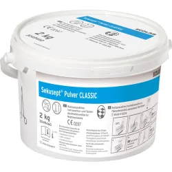 ECOLAB Desinfektionsmittel Sekusept CLASSIC, Pulver SSC8 , 1 Karton = 4 Eimer à 2 kg
