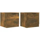 vidaXL Nachtschrank 2 Stk. 40 x 39 x 40 cm Braun