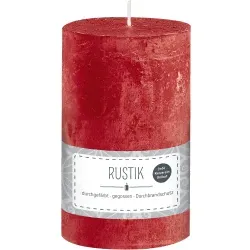 Mein Moment Rustik Stumpenkerze 1 Stück, 70 x 130 mm, rot