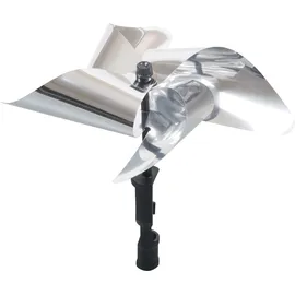 Gardigo Vogel-Frei Windrad 40 cm Silber/Schwarz