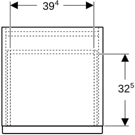 Geberit iCon Seitenschrank 2 Schubladen, 45x60x47,6 cm, 502315, 502315012