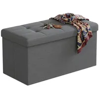 Relaxdays Sitzbank aus Stoff Anthrazit