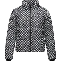 Ragwear Damen, Steppjacke warme Winterjacke wasserdicht kurz mit Hahnentritt Muster Serah Print YOUMODO Black Gr. 5XL - 5XL