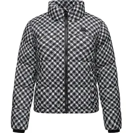 Ragwear Damen, Steppjacke warme Winterjacke wasserdicht kurz mit Hahnentritt Muster Serah Print YOUMODO Black Gr. 5XL - 5XL