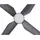 LUCCI AIR Aria CTC 122 cm Deckenventilator schwarz mit LED-Licht