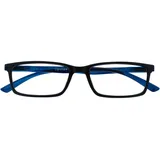 OPULIZE SEE Blaulichtfilter Lesebrille für Damen Herren, Blendfreie UV400-Schutz Federscharnier Anti-Müdigkeit, Rechteckiger Rahmen, Computerbrillen Gaming, Schwarz +1,00