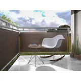 Dynamic24 Polyrattan Sichtschutzmatte 300x100 Balkon Sichtschutz Zaun Windschutz braun