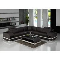 JVmoebel Ecksofa Sofagarnitur 3+2+1 Couch Polster Sitzgarnitur Sofa Garnitur KalbachB, Made in Europa braun