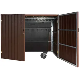 Mendler Mülltonnenverkleidung HWC-J29 172 x 213 x 160 cm braun