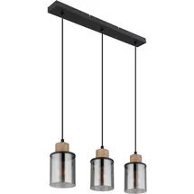 GLOBO Pendelleuchte Reid 3-flammig Metall Schwarz Matt