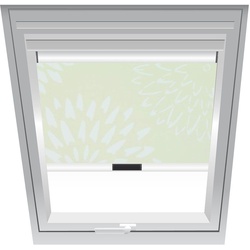 Roto Verdunklungsrollo Blumen-Beige 3-V51, 54x98 cm (5/9), 315,Aluminiumschiene,Elektro,Roto