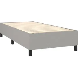 vidaXL Boxspringbett mit Matratze Hellgrau 100x200 cm Stoff - Grau