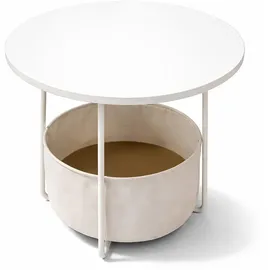 Relaxdays Beistelltisch Beige MDF 45 x 50 x 45 cm