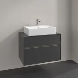 Villeroy & Boch Waschtischunterschrank 2 Auszüge 80 x 54,8 x 50 cm Graphit