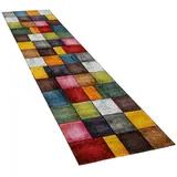 Paco Home Kurzflorteppich, Mehrfarbig, 80x300 cm, strapazierfähig, für Fußbodenheizung geeignet, Teppiche & Böden, Teppiche