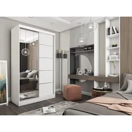 masseno Schwebetürenschrank MIRELLA 120 x 216 x 61 cm Weiß