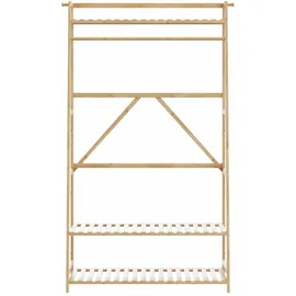 vidaXL Kleiderständer mit Ablagen 110x40x180 cm braun