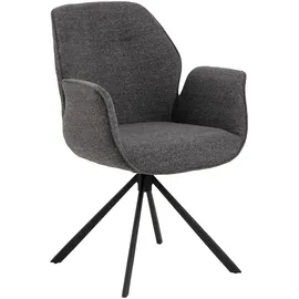 Roller Esszimmerstuhl AURA - grau - Bouclé - mit Drehfunktion Esszimmerstuhl