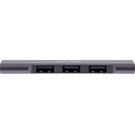 InLine Slim USB-C Hub, 4-Port, USB 3.0 3x 2.0, schmale Bauform