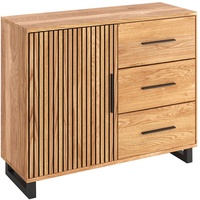 Kommode Sideboard Schrank Schubladenschrank Eiche teilmassiv 110 x 90 cm