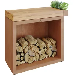 OFYR Butcher Block Storage 90 Corten Teakholz