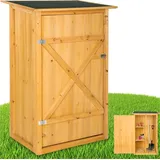 Tectake Gartenschrank 0,75 x 0,56 x 1,18 m Braun