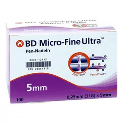 Bd Micro-fine Ultra Pen-nadeln 0,25x5 mm