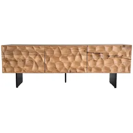 FineBuy FB110656 TV Schrank Lowboard 160 cm Braun Massivholz
