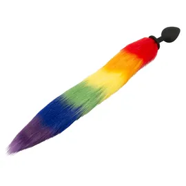 You2Toys „fluffy tail“ mit buntem Kunstfell-Schweif, schwarz