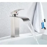 Wasserfall-waschtischarmatur Mit Mischbatterie Für Warm- Und Kaltwasser, Aufsatzarmatur Für Badezimmer