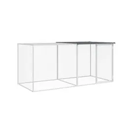 vidaXL Hühnerkäfig mit Dach Anthrazit 203x98x90 cm Verzinkter Stahl
