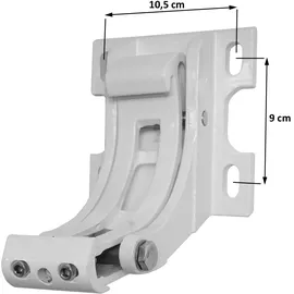 Mendler 2er-Set Wandhalterung für Markise T122, T123, Wandkonsole Wandmontage Adapter ~ grau