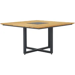 Zebra Quadux Gartentisch Aluminium/Recyceltes Teak 140x140 cm