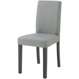 [en.casa] Esszimmerstuhl Hamburg 2er Set Textil Hellgrau