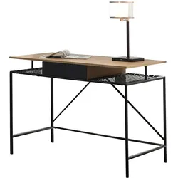 SalesFever Schreibtisch Natur/Schwarz